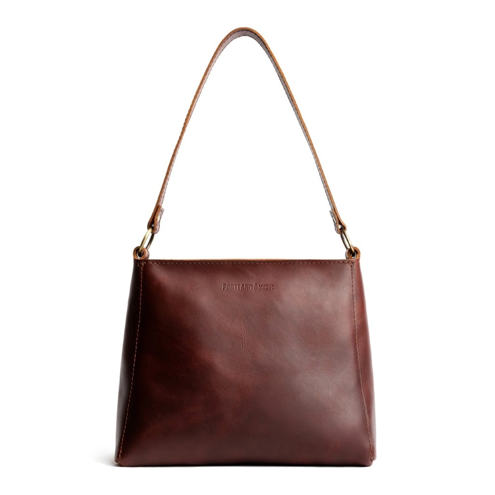 Portland Leather Goods Almost Perfect Triangle Shoulder Bag Cognac